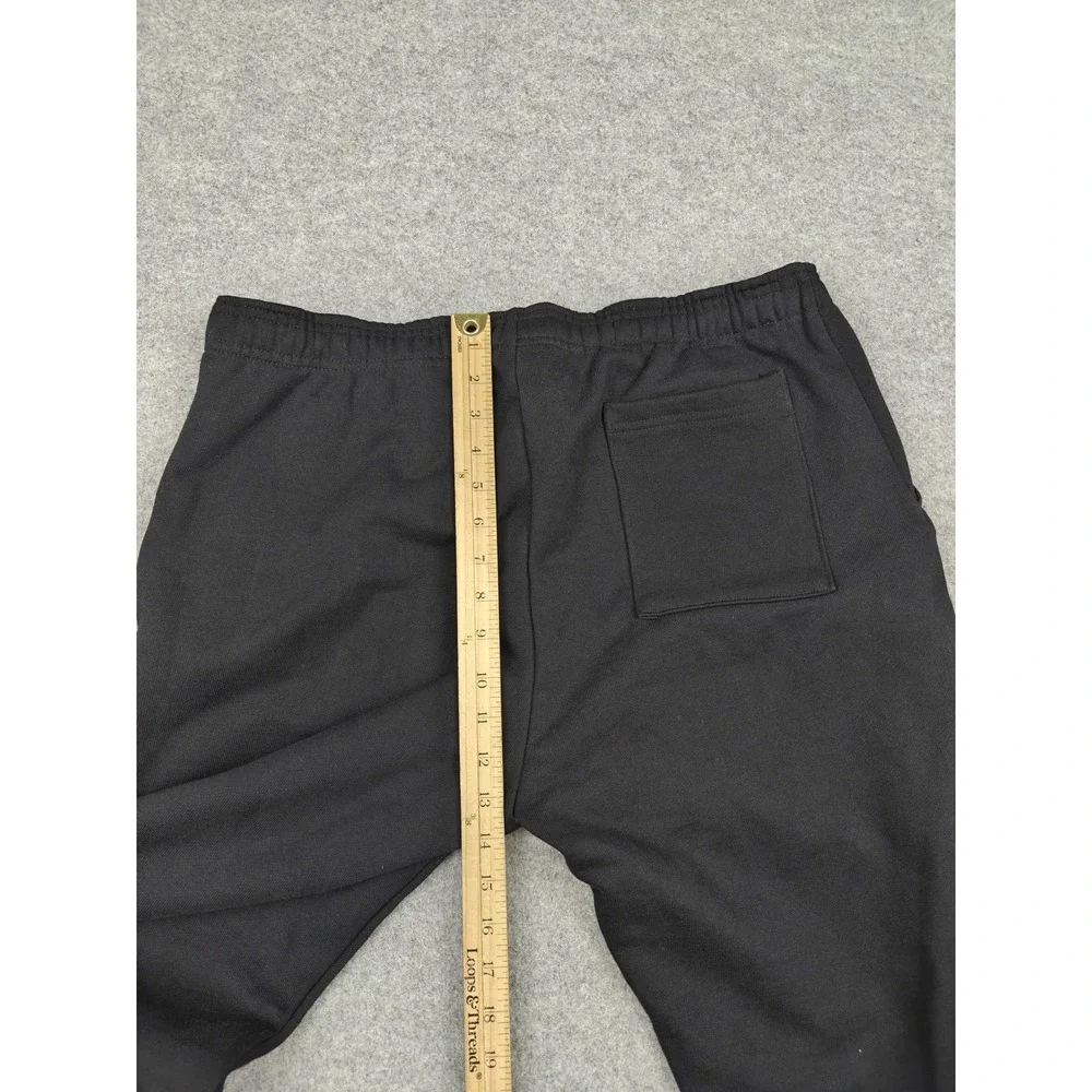 SNOH Pants Mens 2XL Black Heavyweight Fleece Joggers Graphic Colorblock USA